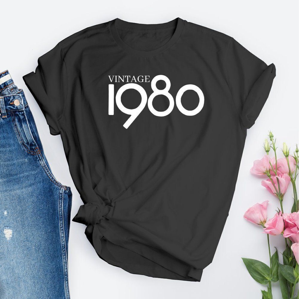 Vintage1980 Soft Graphic Tee Shirt
